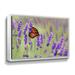 Ebern Designs English Lavender & Butterfly by Julie Peterson - Print on Canvas in Green/Indigo | 18 H x 24 W x 2 D in | Wayfair