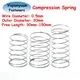 Yiqianyuan 5 pezzi diametro filo 0,5 mm molla di compressione di grande diametro in acciaio inossidabile SUS304 diametro esterno = 20 mm lunghezza libera 30 mm ~ 150 mm