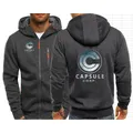 Anime Capsule Corp giacche da uomo felpe con cappuccio cappotti Super Goku Casual Zipper felpe