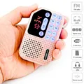 Ricevitore FM portatile tascabile scheda TF/USB/cuffie lettore musicale MP3 con Display a LED