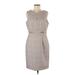 Tahari Casual Dress - Sheath Keyhole Sleeveless: Tan Dresses - Women's Size 8