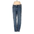 CALVIN KLEIN JEANS Jeans - Mid/Reg Rise Straight Leg Boyfriend: Blue Bottoms - Women's Size 4 - Sandwash