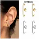 Mode einreihige Kristall Zirkon geometrische Ohr stecker für Frauen Ohr haken Clip Ohrringe Aussage