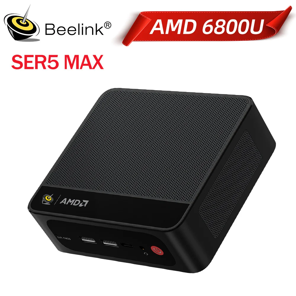Beelink SER5 Max R7 AMD 6800U/6800H SER5 R5 5500U R3 3200U Mini PC DDR4 16GB RAM 500GB SSD Win 11 4K HD Desktop Gaming Computer