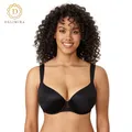 Women's Plus Size Full Coverage Underwire Lightly Padded Seamless T Shirt Bra D DD E F