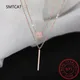 Fashion Princess Silver 925 Necklace Women Choker Accessories Trendy Rose Gold Round Pendant Female