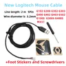 Neue Maus USB-Kabel 2m geeignet für Logitech Maus Logitech G102 G300 G302 G303 G400 G402 G403 G502