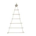 DIY Wooden Christmas Tree Wooden Wall Hanging Christmas Tree New Year Decoration for Home Ornaments White