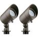 4W Landscape Spotlights (2-Pack) | Low Voltage Outdoor Spot Lights - 12V 3000K Outdoor LED Spotlight | Landscape Spotlight for House Lighting Tree Lighting | MR16 4W LED Bulb (Bronze)