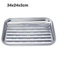 RANMEI Reusable Grill Tray & Reusable Grill Tray Gas Grill Accessories 34x 24 x 3 cm