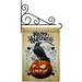 Crow & Pumpkin Falltime Halloween 13 x 18.5. in. Double-Sided Decorative Horizontal House Garden Flag Set for Decoration Banner Yard Gift