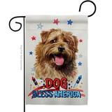 Patriotic Norfolk Terrier Animals Dog 13 x 18.5 in. Double-Sided Decorative Vertical Garden Flags for House Decoration Banner Yard Gift