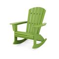 POLYWOOD Nautical Curveback Adirondack Rocking Chair in Lime