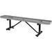 6 ft. Outdoor Steel Flat Bench with Expanded Metal - Gray