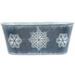 AI-GA3465SFW-Q02 Silver with White Washed Snowflakes Metal Planter - Set of 2