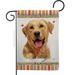 G160260-BO Yellow Labrador Retriever Happiness Animals Dog 13 x 18.5 in. Double-Sided Decorative Vertical Garden Flags for House Decoration Banner Yard Gift