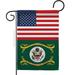 G142747-BO 13 x 18.5 in. US Retired Army Garden Flag with Armed Forces Double-Sided Decorative Vertical Flags House Decoration Banner Yard Gift