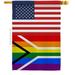 US Gay of South Africa Support Pride 28 x 40 in. Double-Sided Decorative Vertical House Flags for Decoration Banner Garden Yard Gift