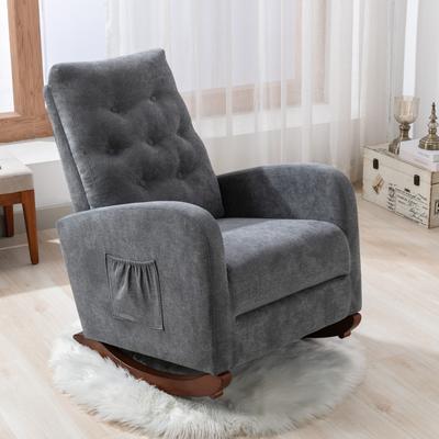 Modern Rocking Chair Sofa Nursery Single Sofa Nap Chair Slipper Chair