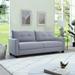 Light Gray Linen Loveseat Sofa Tufted Cushions Settee Modern 3-seat Lounge Sofa Couch Square Arm Recliner Sofa for Living Room