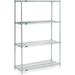 86 x 54 x 21 in. Nexel Stainless Steel Starter 5 Tier Wire Shelving