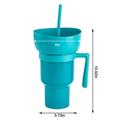 Kiplyki Flash Deals Small Snack Drink Cup With Handle Straw Cup With Handle 2-in-1 Snack Drink Cup With Handle 33ounce Suitable For Cinemas/stadiums/outdoor Yard Swimming Poo