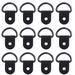 24Pcs D Rings Photo Frame Hanging Hooks Picture Frame Holders Wall Bracket Hangers (Black)