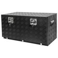 36 Black Aluminum Truck Tool Box Heavy Duty Pick-Up Truck Bed Truck Bed Tool Box with T-Handle Lock and Keys Outside Trailer Storage for Truck Trailer Pickup