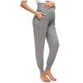 Leodye Clearance Women s Solid Color Pants Stretchy Comfortable Lounge Pants Gray M(M)