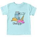 Wiueurtly Shirts Girls Girls T Shirt Cute Print Short Sleeve Top 100 To 160 Cotton Clothes Round Neck Children s T Shirt Funny Casual Children s Short Sleeve T Shirt
