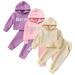 Godderr 3-24M Newborn Baby Clothes Sweatshirts Outfits for Boy Girls Lettering Prints Tracksuit Set Pullover Sweatshirt Sweatsuit Pants Set Fall Winter Set 2PCS