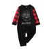 Yubnlvae Parent And Child Clothing Parent Child Baby Outfit Parent Child Warm Christmas Set Plaid Printed Home Wear Pajamas Baby Jumpsuit Romper