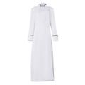 Sokhug Discount Long Cardgian for Women Halloween Long-sleeved Priest Uniform Robe Dress Cosplay Stage Costume Coat Long-sleeved Hoodless Casual Jacket