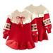Godderr Newborn Girls Winter Dress Knit Dress for Toddler Baby Christmas Dress Casual Wear Velvet Long Sleeve Princess Dress for 9M-6Y