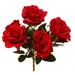 AI-FL3761RED-Q02 Red Ballerina Rose Bush Artificial Flower - Set of 2