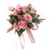 XMMSWDLA Wedding Bouquets for Bride Artificial Flowers Roses Bouquet Fake Flowers Silk Roses Bridal Wedding Bouquets Bridesmaid Bouquets for Wedding Decoration Dusty Rose