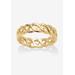 Women's Braided Link Ring In Gold-Plated by PalmBeach Jewelry in Gold (Size 10)
