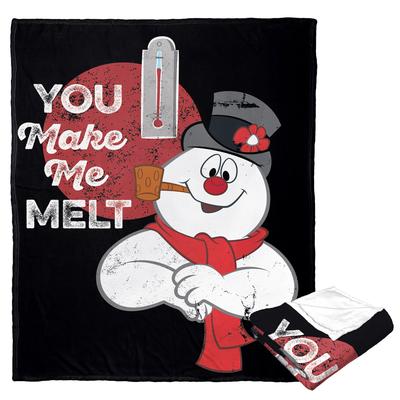 Frosty The Snowman You Make Me Melt Silk Touch Throw Blanket by The Northwest in O