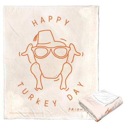 Wb Friends Happy Turkey Day Silk Touch Throw Blanket by The Northwest in O