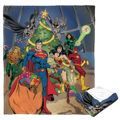 Wb Dc Justice League Holiday Team Work Silk Touch Throw by The Northwest in O