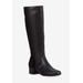 Women's Mix Wide Calf Boot by Ros Hommerson in Black Leather Suede (Size 9 1/2 M)