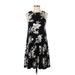 Old Navy Casual Dress - Mini High Neck Sleeveless: Black Floral Dresses - Women's Size X-Small