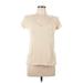 Zara TRF Short Sleeve T-Shirt: Ivory Tops - Women's Size Large
