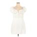 Shein Casual Dress - A-Line: White Print Dresses - Women's Size 1X