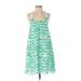 RACHEL Rachel Roy Casual Dress - A-Line Scoop Neck Sleeveless: Green Chevron/Herringbone Dresses - Women's Size X-Small