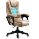 OZCULT Arm Chair Executive Office Chair Executive Computer Desk Chair Bonded Leather Latex Pad, Lumbar Support Padded Armrest Ergonomic Task Managerial Chair for Office, Gaming (Color : Khaki)