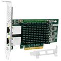 FebSmart PCIE X8 Interface to 2X 10Gbps RJ45 Ports Network Adapter, Intel X540-AT2 Ethernet Controller, 2X 10GbE RJ45 Interface PCIE NIC Card, PCI Express 10GbE Converged Network Adapter (X540T2)