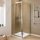 iBathUK 900 x 760 Pivot Hinge 6mm Glass Shower Enclosure Reversible Door + Side Panel