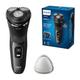 Philips Electric Shaver 3000 Series - Wet & Dry Electric Shaver for Men with SkinProtect Technology in Dark Moon, Pop-up Beard Trimmer, Cordless Shaver (Model S3145/00)