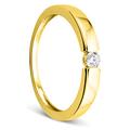 Orovi Women's Engagement Ring Gold Solitaire Diamond Ring 9 Carat (375) 0.10 Carat Yellow Gold Ring with Diamonds, Gold, Diamond